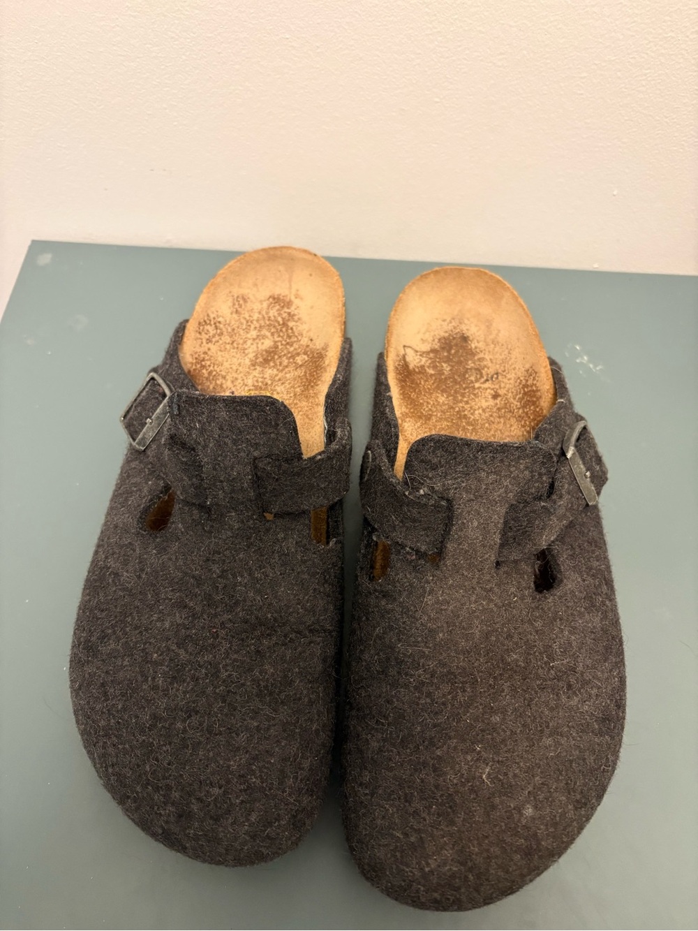 Birkenstock Grey wool Boston clogs - size 40